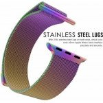 Wholesale Premium Color Stainless Steel Magnetic Milanese Loop Strap Wristband for Apple Watch Series 8/7/6/5/4/3/2/1/SE - 41MM/40MM/38MM (Rainbow)